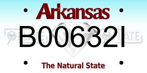 B00632I Arkansas License Plate