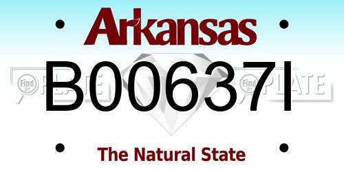 B00637I Arkansas License Plate