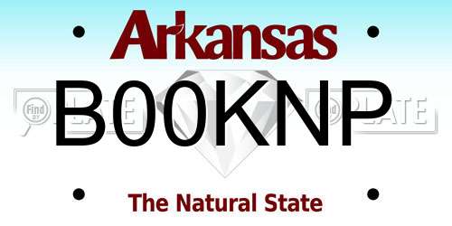 B00KNP Arkansas License Plate