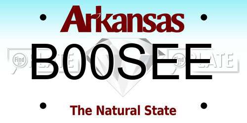 B00SEE Arkansas License Plate