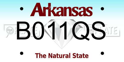 B011QS Arkansas License Plate