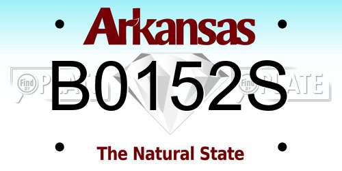 B0152S Arkansas License Plate