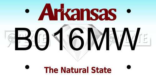 B016MW Arkansas License Plate