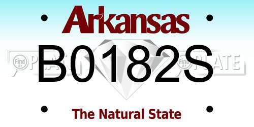 B0182S Arkansas License Plate