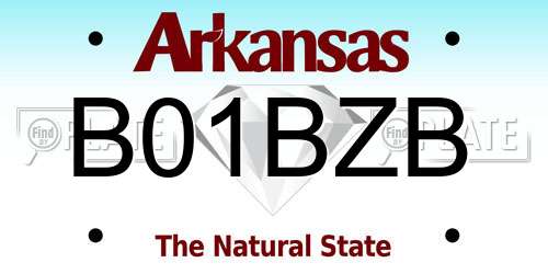 B01BZB Arkansas License Plate