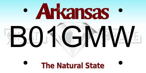 B01GMW Arkansas License Plate