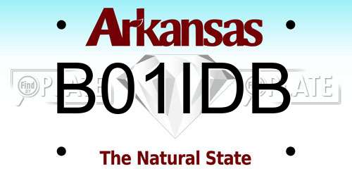 B01IDB Arkansas License Plate