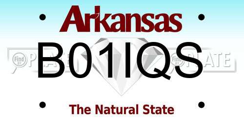 B01IQS Arkansas License Plate