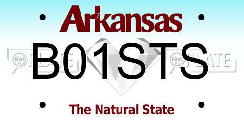B01STS Arkansas License Plate