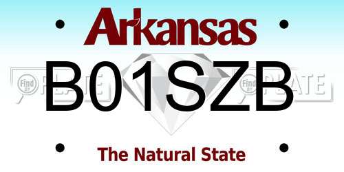 B01SZB Arkansas License Plate