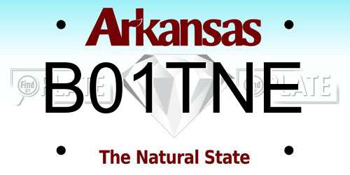 B01TNE Arkansas License Plate