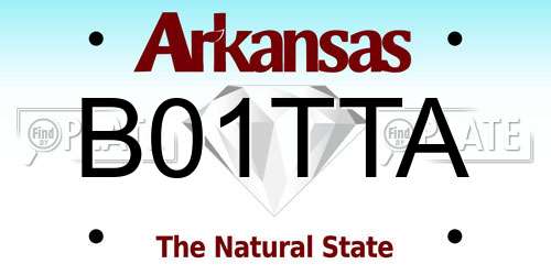 B01TTA Arkansas License Plate