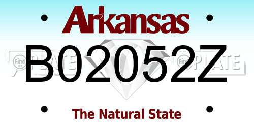 B02052Z Arkansas License Plate