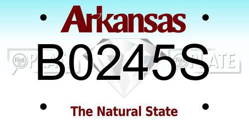 B0245S Arkansas License Plate