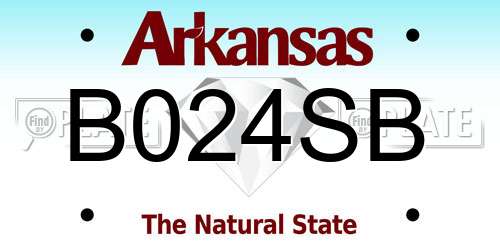 B024SB Arkansas License Plate