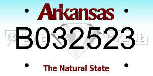 B032523 Arkansas License Plate
