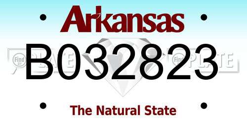 B032823 Arkansas License Plate