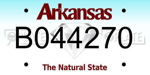 B044270 Arkansas License Plate