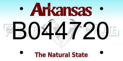 B044720 Arkansas License Plate
