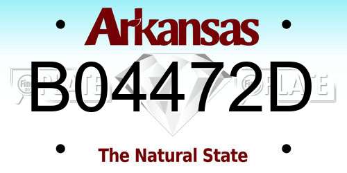 B04472D Arkansas License Plate