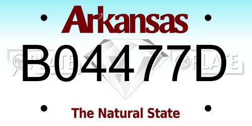 B04477D Arkansas License Plate