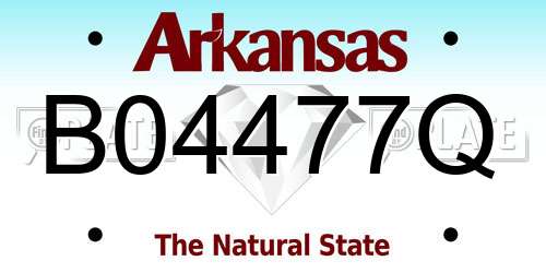 B04477Q Arkansas License Plate