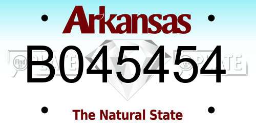 B045454 Arkansas License Plate