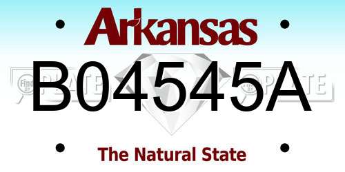 B04545A Arkansas License Plate