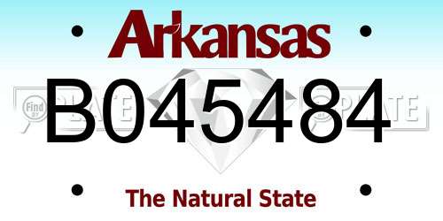 B045484 Arkansas License Plate