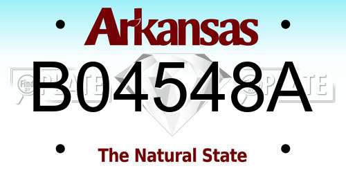 B04548A Arkansas License Plate