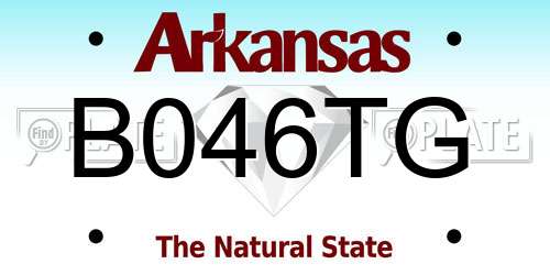 B046TG Arkansas License Plate