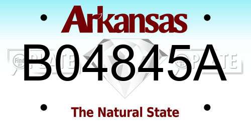 B04845A Arkansas License Plate