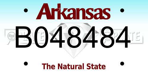 B048484 Arkansas License Plate