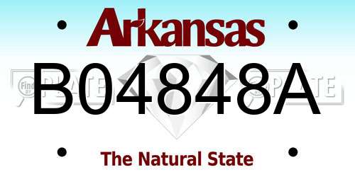 B04848A Arkansas License Plate