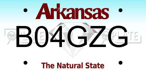 B04GZG Arkansas License Plate