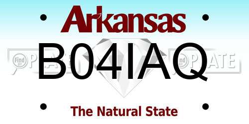 B04IAQ Arkansas License Plate