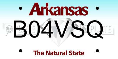 B04VSQ Arkansas License Plate