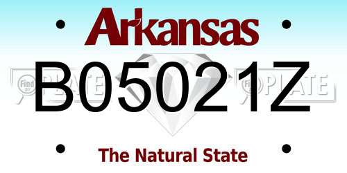 B05021Z Arkansas License Plate