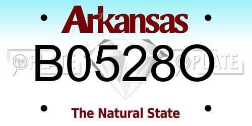 B0528O Arkansas License Plate