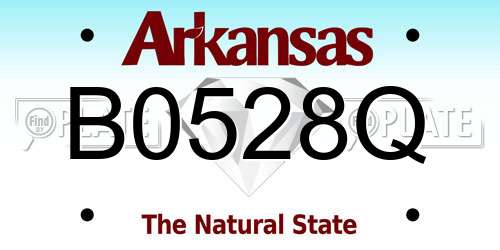 B0528Q Arkansas License Plate