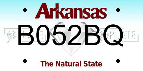 B052BQ Arkansas License Plate