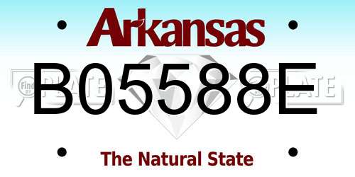 B05588E Arkansas License Plate