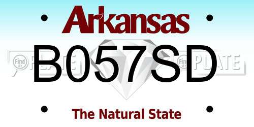 B057SD Arkansas License Plate