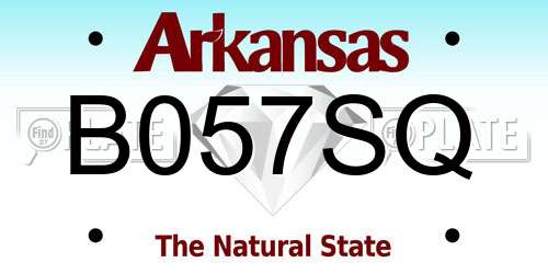 B057SQ Arkansas License Plate
