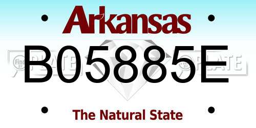B05885E Arkansas License Plate