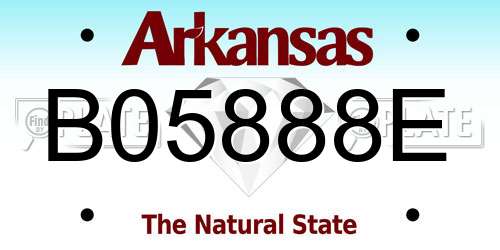 B05888E Arkansas License Plate