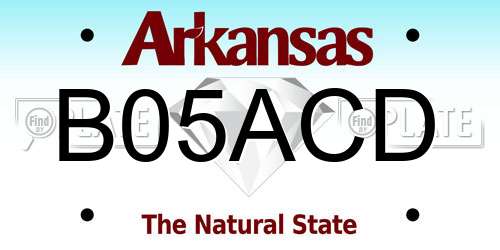 B05ACD Arkansas License Plate