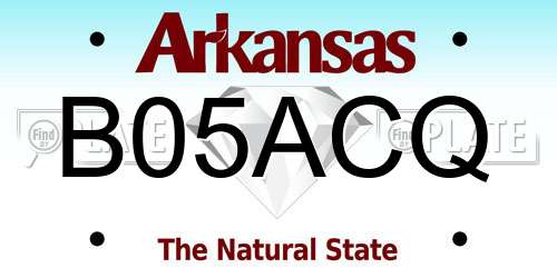 B05ACQ Arkansas License Plate