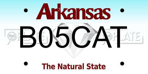 B05CAT Arkansas License Plate