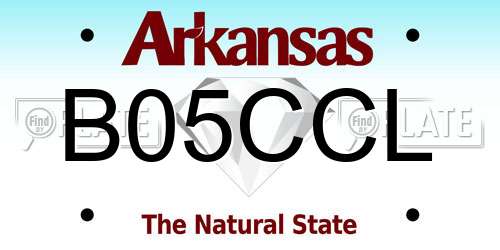 B05CCL Arkansas License Plate